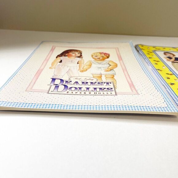 Lot of 2 Peck Aubry Paper Dolls Books Unpunched Dearest Dollies Baby Tender Care - Picture 4 of 16